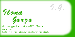 ilona gorzo business card